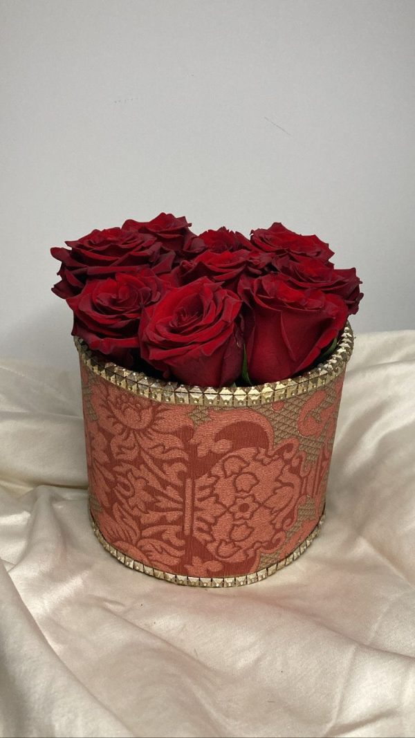 Caixa 9 rosas vermelhas